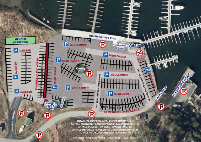 Arås parkering kart 2025