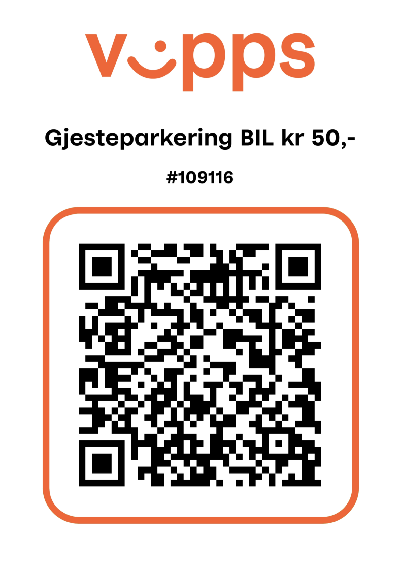 Vipps QR kode gjesteparkering bil