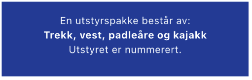 utstyrspakke arås kajakk